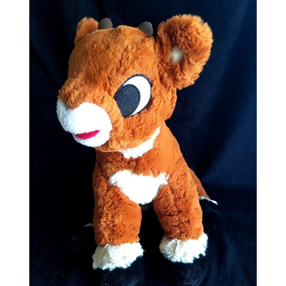 2006 Rudolph The Red Nosed Reindeer Plush 12" Stuffed Doll Light Up Nose